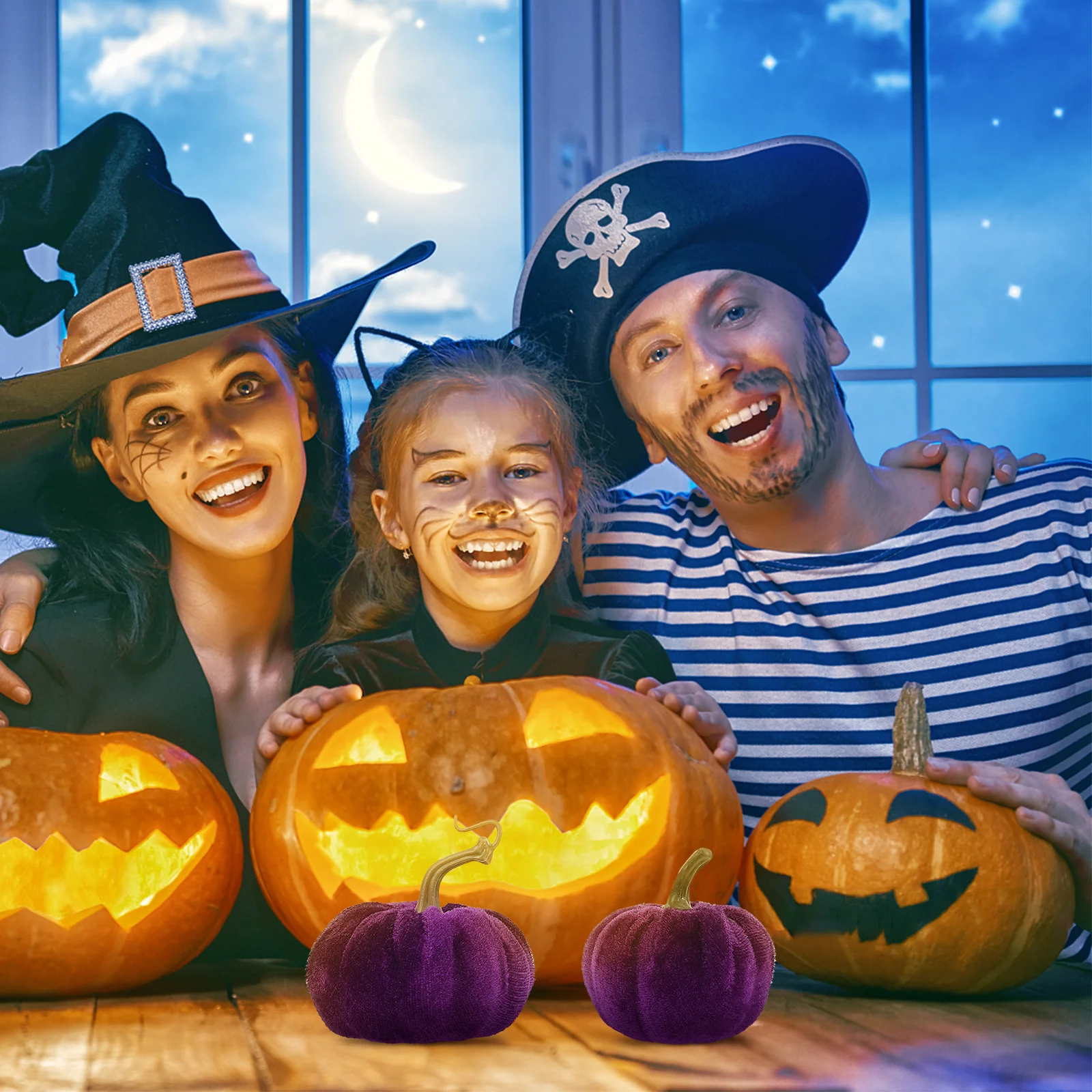 

5pcs Artificial Pumpkin Decorations Simulated Foam Pumpkins For Halloween Thanksgiving Party Outdoor Use Harvest Festival Photo