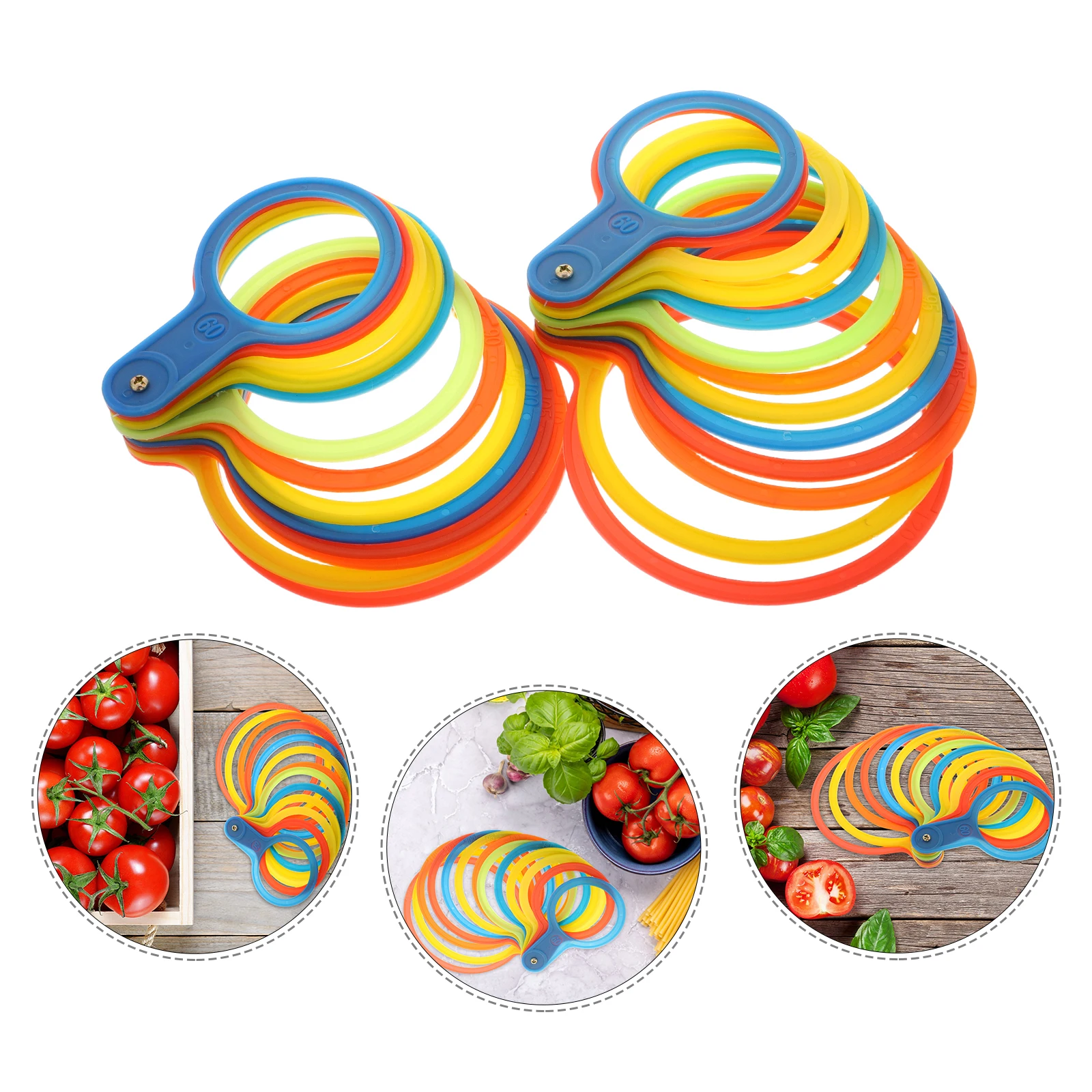 

2Pcs Fruit Grading Circle Plastic Classification Circles Diameter Measuring Tool for Tomato Size Material Versatile Use