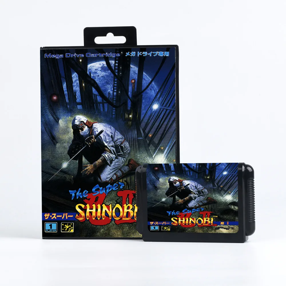 Shinobi-عودة لعبة غطاء نينجا ماستر اليابانية لسيجا جينيسيس لوحات المفاتيح ، لعبة خرطوشة مربع ، دليل 3