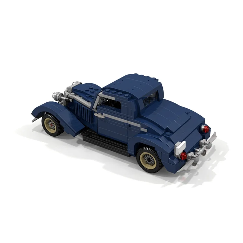 477pcs MOC Forded Model 3 Window Coupe Navy Teamed Building Blocks Christmas Gifts Assemble Creative Idea Brick Toys Birthday