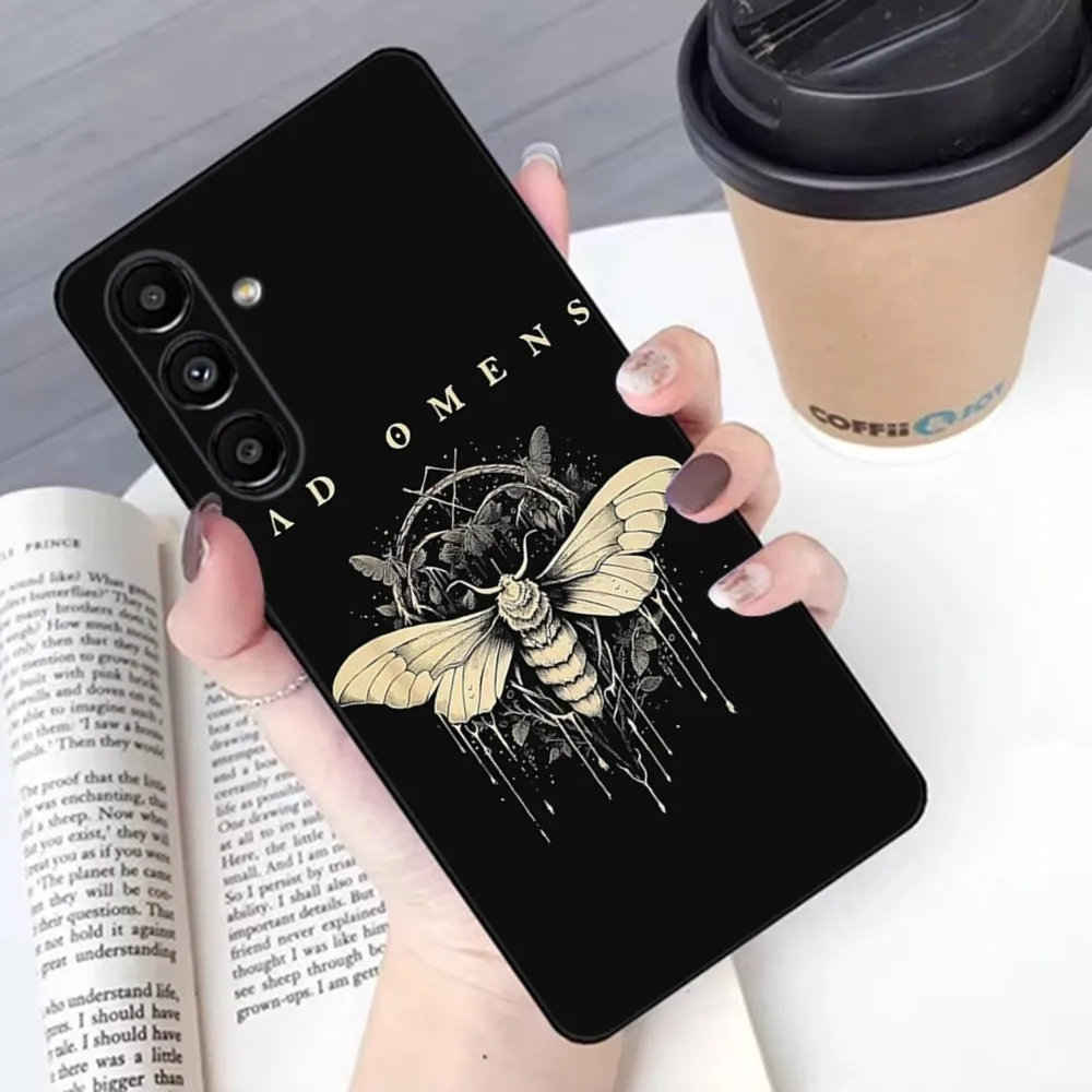 bad O-omens  Phone Case For Samsung S24,23,22,30,21,10,9,Ultra,Plus,Lite,FE,Soft Silicone Black Cover