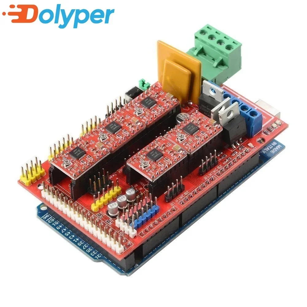 Imagem -02 - Kit Controlador de Impressora 3d Rampas 1.4 Mais Controlador de Exibição Inteligente Gráfico Completo Mais Mega2560 Mais Driver de Motor de Passo A4988 para Reprap