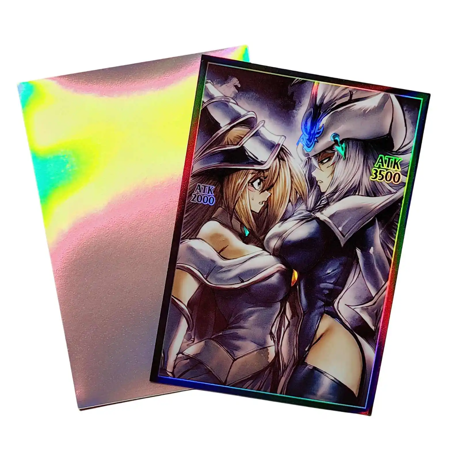 63x90 مللي متر 50 قطعة حافظة بطاقات ثلاثية الأبعاد YGO حافظة بطاقات التوضيح أنيمي حامي غطاء بطاقة لألعاب المجلس بطاقات التداول