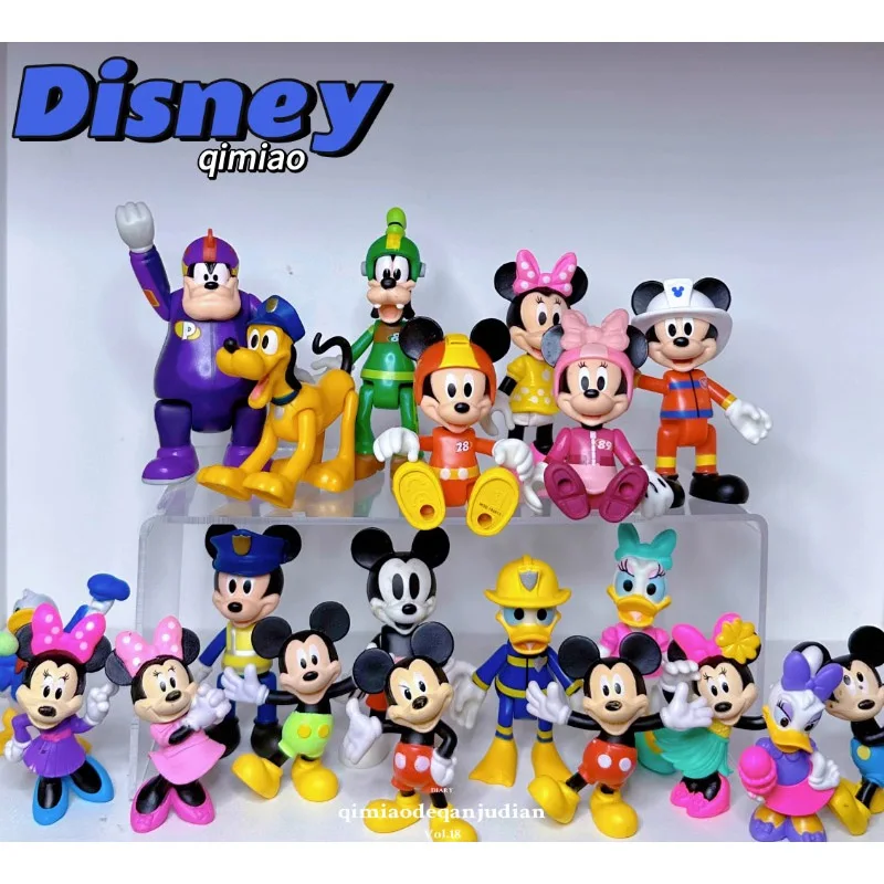 Disney Anime Mickey Minnie Goofy Donald Duck Pluto Daisy Joint Mobility Doll Action Figures Table Ornaments Model Toys Gifts