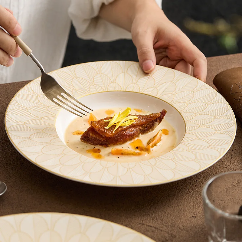 

Vintage Creative Ceramic Dinner Plate Dessert Plate Snack Plate Sashimi Sushi Plates Steak Plates Restaurant Specialty Tableware