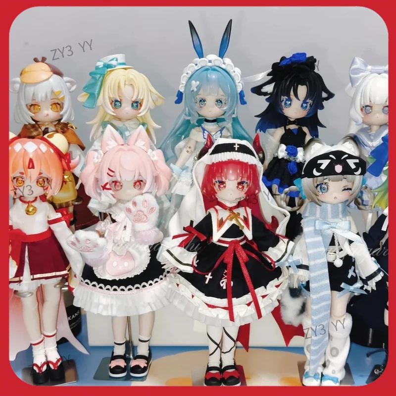 

Sakura Art Collection 1/12 BJD Doll Blind Box Posable Action Figure Animal Ear Table Decoration Collectible Gift For Anime Fans