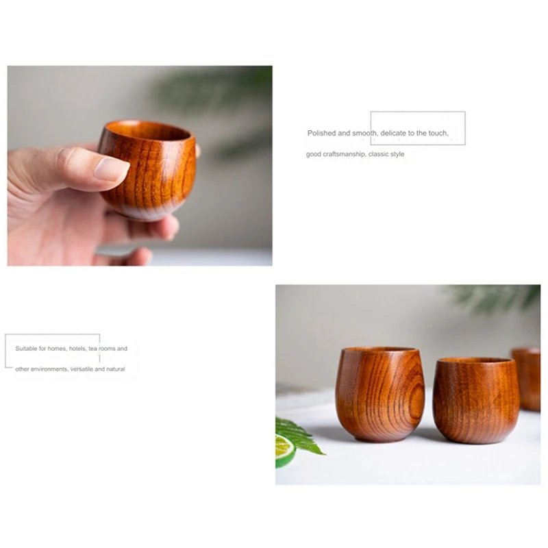 Wooden Cup Solid Wood Cup Solid Wood Water Tea Cup For Kitchen Living Room Durable C