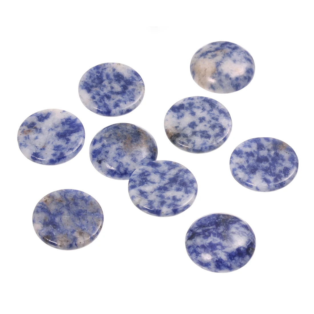 5/10pcs Round Cabochon Natural Stone Beads Agate Blue Aventurine Beads For Jewelry Making Flatback Resin Cabochon DIY Rings