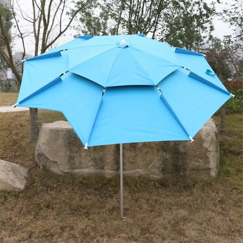 Anti-UV Sunshade Awning Umbrella Rain-proof Universal Outdoor Camping Fishing Beach Rest 12 Typ 1.8-2.2m Agricultural Labor BBQ