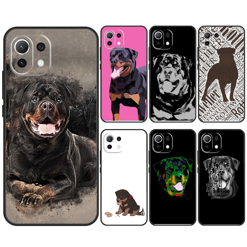 Cute Rottweiler Dog Case For POCO M6 Pro F3 F5 M5s X3 X5 X6 Pro Xiaomi 14 13 Ultra 11T 12T 13T Pro 12 Lite Cover