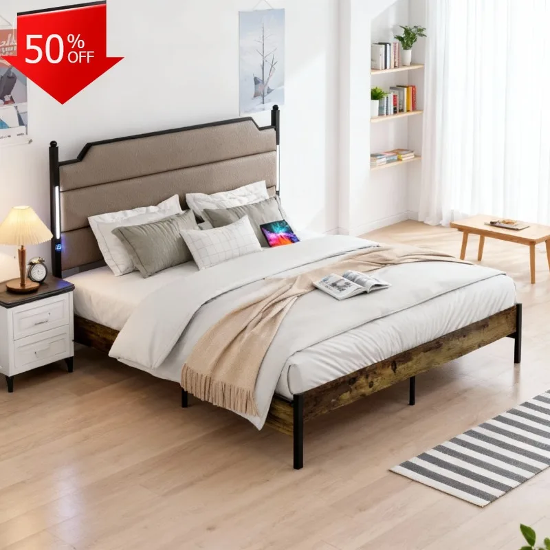 إطار سرير نهاري، سرير كوين مزدوج، قاعدة سرير كوين كاملة الحجم، أطقم غرف نوم مزدوجة، مجموعة كاملة من الأثاث، أثاث اللوح الأمامي Lіko، المنزل #1