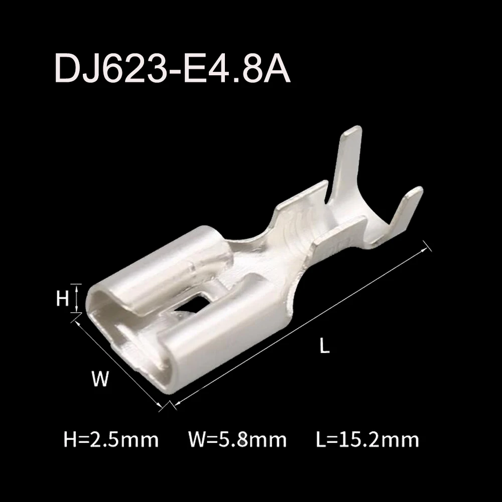 

2000PCS DJ623-E4.8A New energy auto connector Terminal brass pin Waterproof harness terminal cable socket