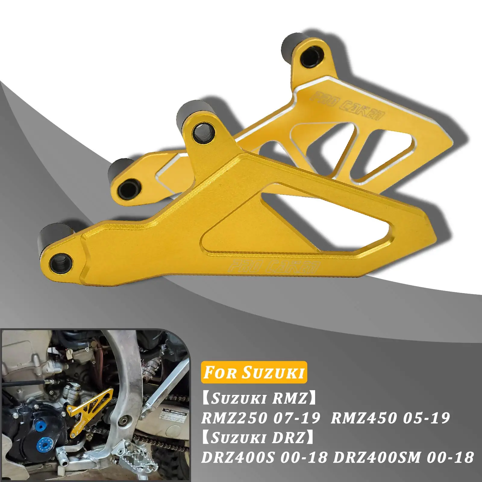 

For Suzuki CNC Front Chain Protector Sprocket Guards Cover RMZ250 RMZ450 RM Z250 Z450 RMZ 250 450 DRZ400S DRZ400SM DRZ 400 S SM