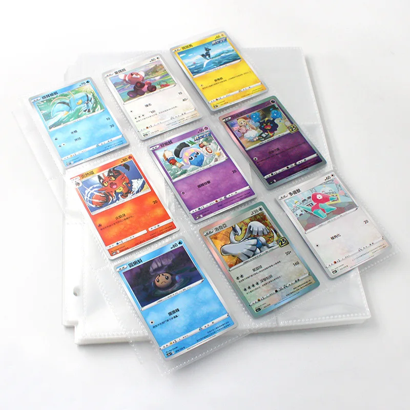 50 Pages 900 Pockets Baseball Card Sleeves Double Side 9 Pocket Trading Card Binder Sleeves Page Protectors Sheet for Game Card 