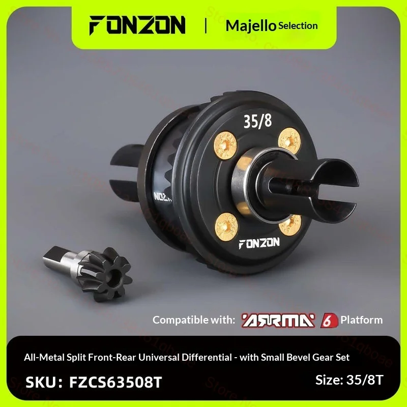 Fonzon Arrma 6S Series Remote Control Car Accessories Metal Split Front/Rear Universal Differential With Umbrella Gear Set Rc