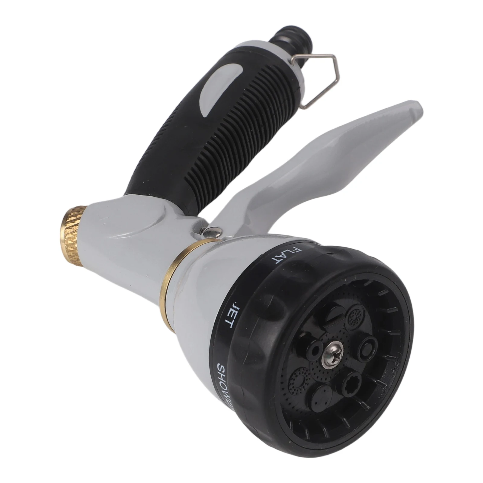 

18in 8 Spray Patterns Adjustable Garden Hose Nozzle Gardening Tool Comfortable Use Design Non-slip Handle Grip