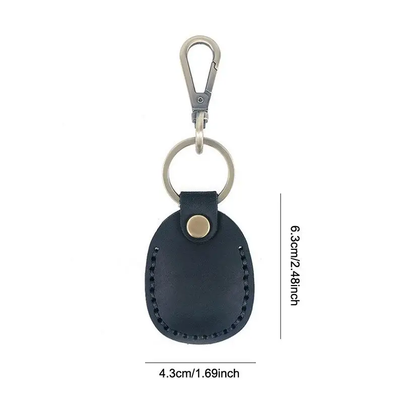 Schlüsselanhänger für Schutzhülle, Retro, hochwertiger Leder-Schlüsselanhänger für Anti-Verlust-Tracker, Ortungsgerät-Zubehör – Detail 9