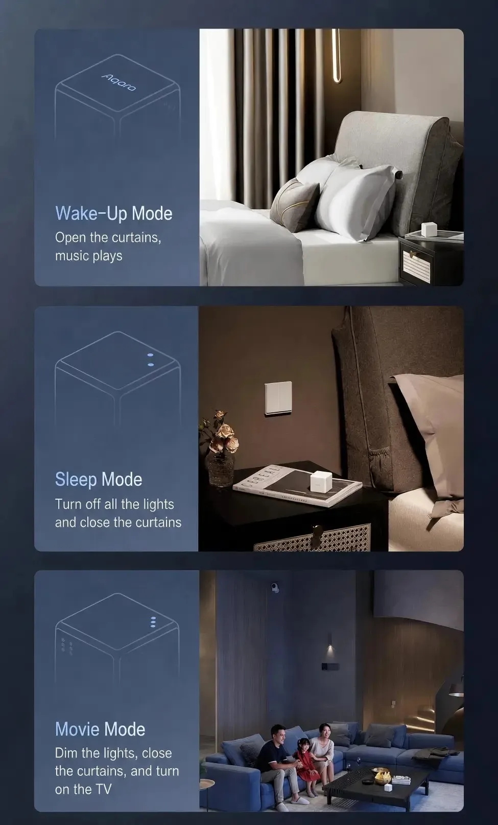 Aqara Magic Cube Controller T1 Pro Zigbee3.0 Multifunktionaler Smart Home Drahtloser Fernbedienungsschalter 6-Seiten-Steuerung für Homekit APP – Detail 3