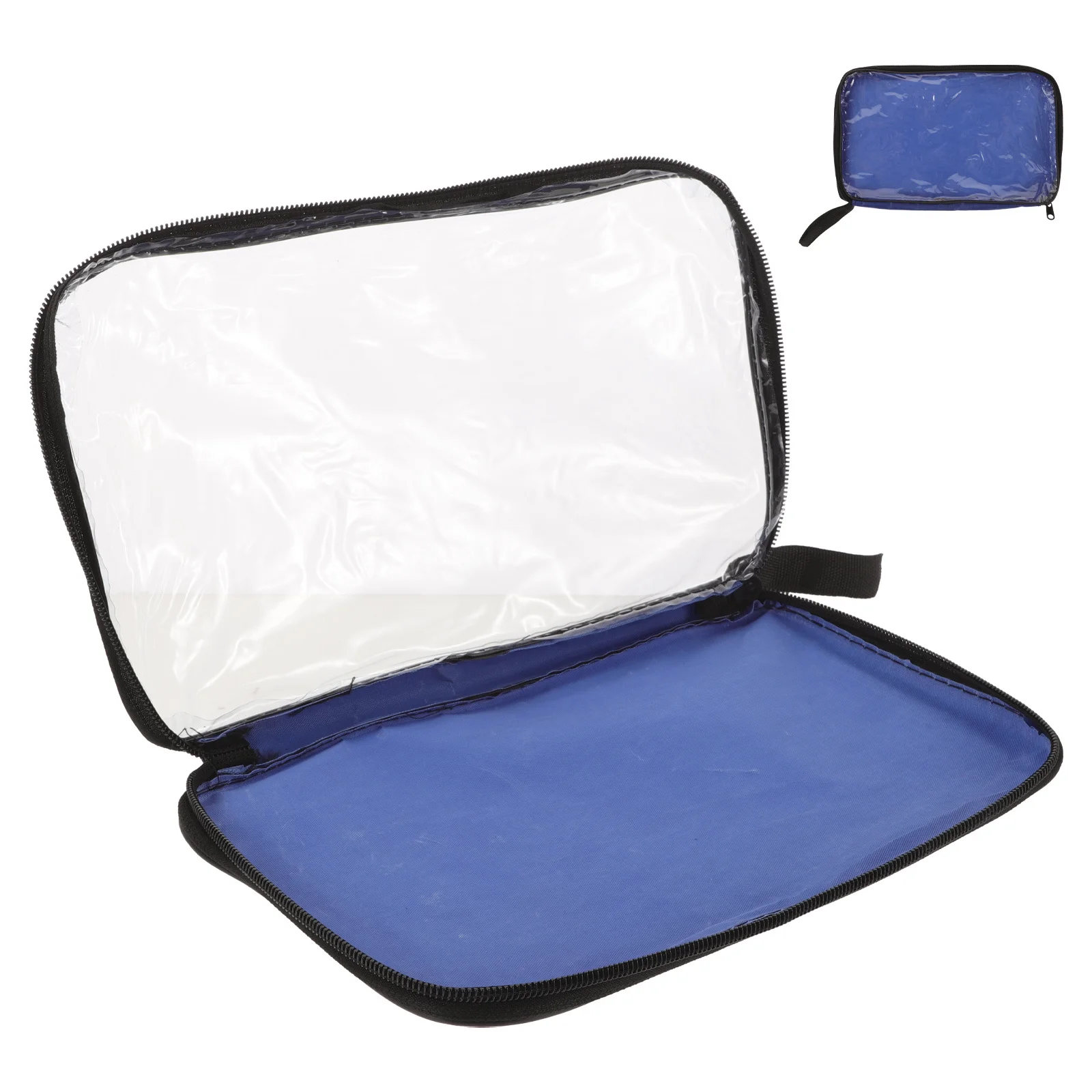 

Table Tennis Racket Case Large Capacity Transparent PP Storage Case for 2 Paddles Balls Portable Handle Design Protection Cover