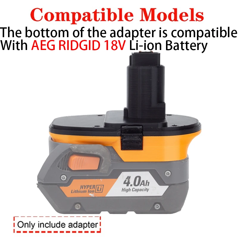 Battery Adapter for DeWalt 18V Nickel Tool Converter for AEG RIDGID 18V Li-Ion Battery Adapter Power Tool Accessory