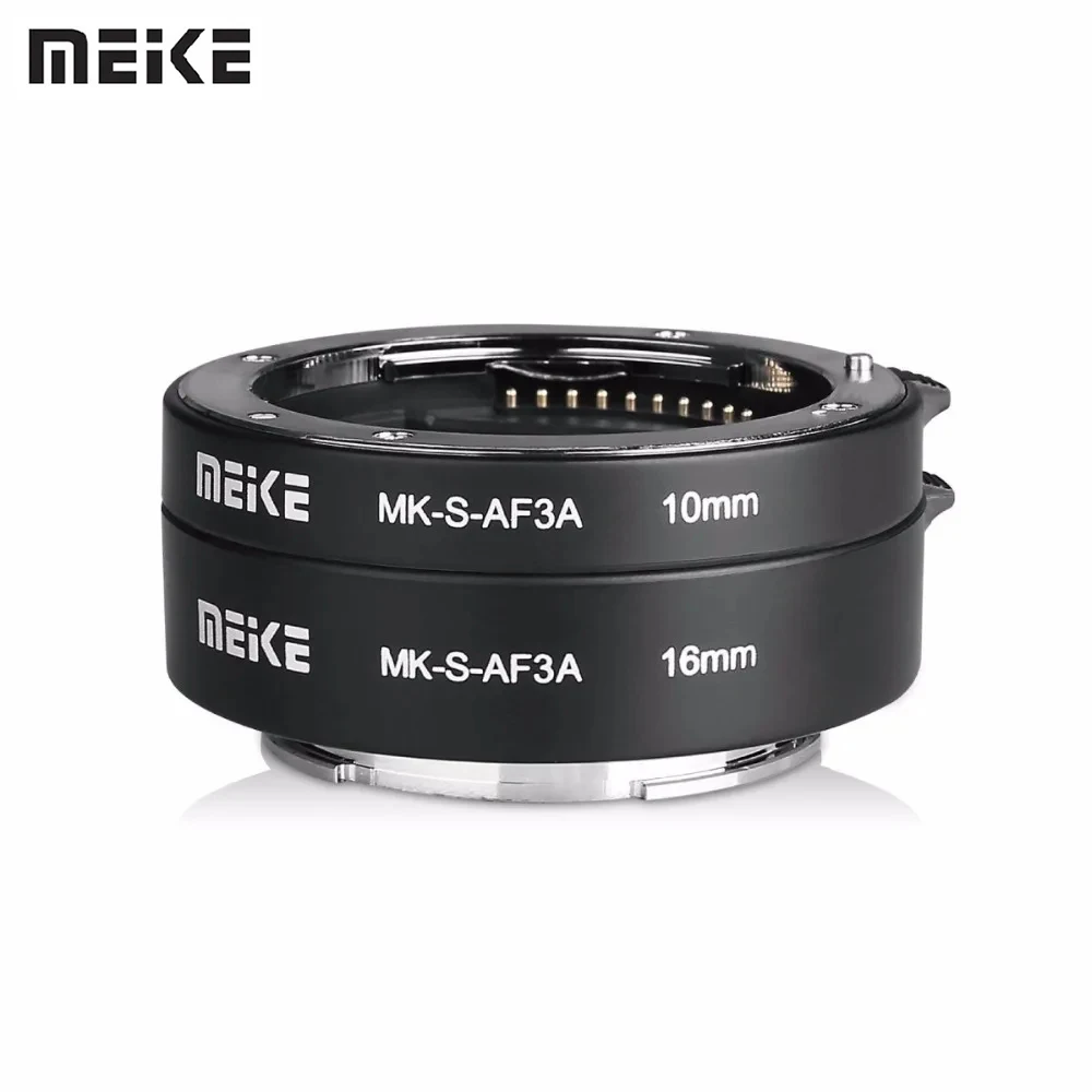 MEKE Meike MK-S-AF3A Metal AF Macro Extension Tube Auto Focus Adapter ring 10mm 16mm for Sony Mirrorless A7 NEX E-Mount Camera