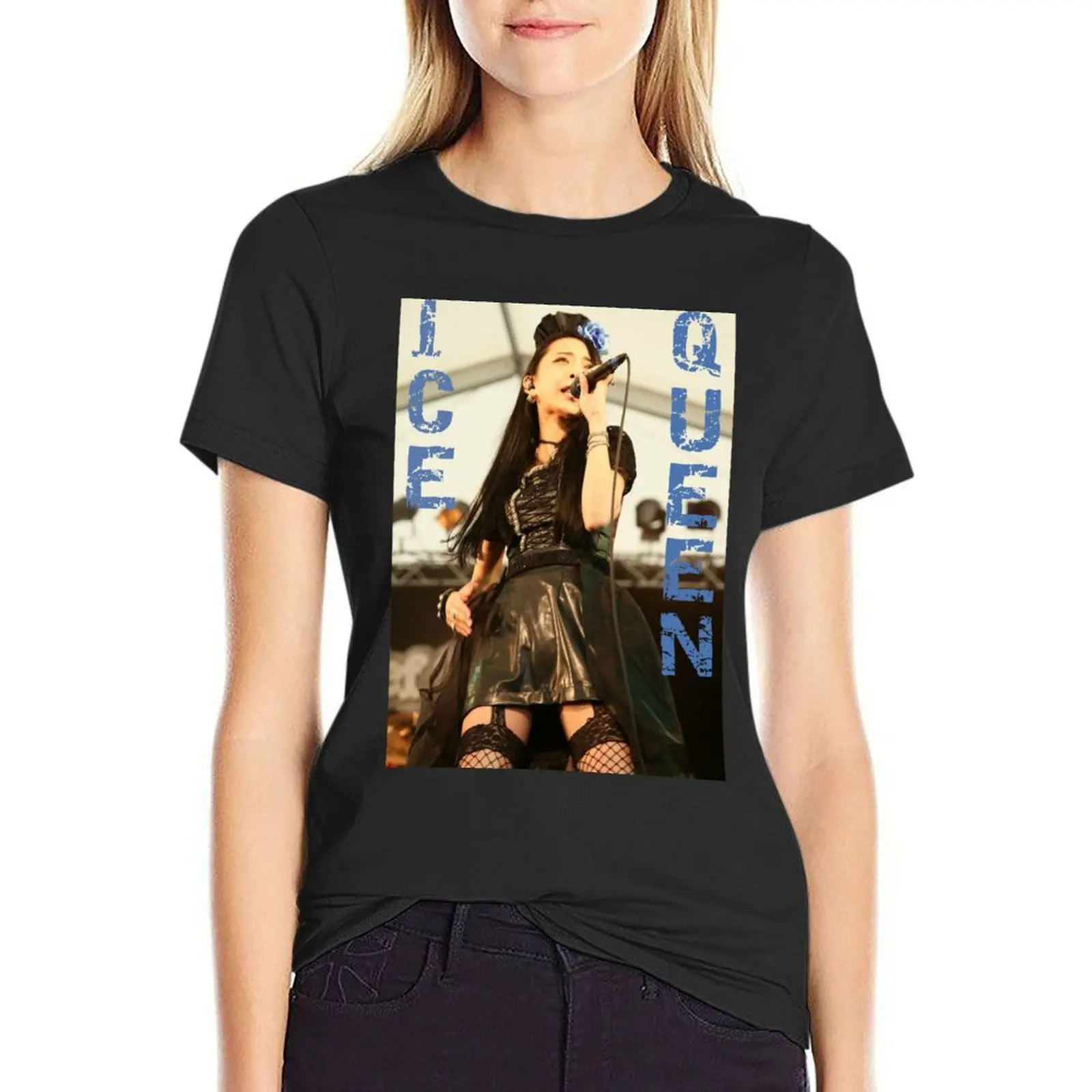 

Band-Maid lead singer Saiki Atsumi - Ice Queen T-Shirt kawaii clothes anime clothes plus size t shirts for Women loose fit