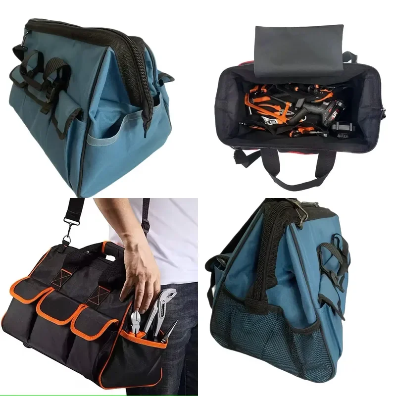 Multi-Pocket Wide Mouth Heavy Waterproof Tool Backpack with Adjustable Shoulder Strap 30-34 Pockets Hook & Loop Closure