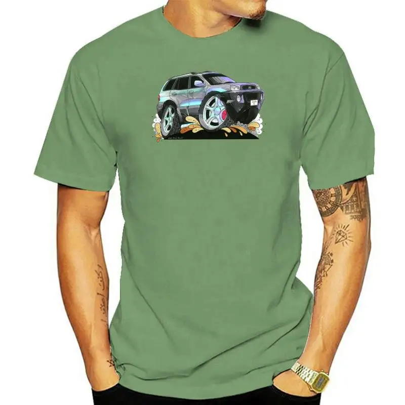 Casual Casual O-Neck Male Tops & Tees Classic Korean Car Fans Santa Fe Printed Koolart Cartoon T-Shirt Whitemens Tee Shirts