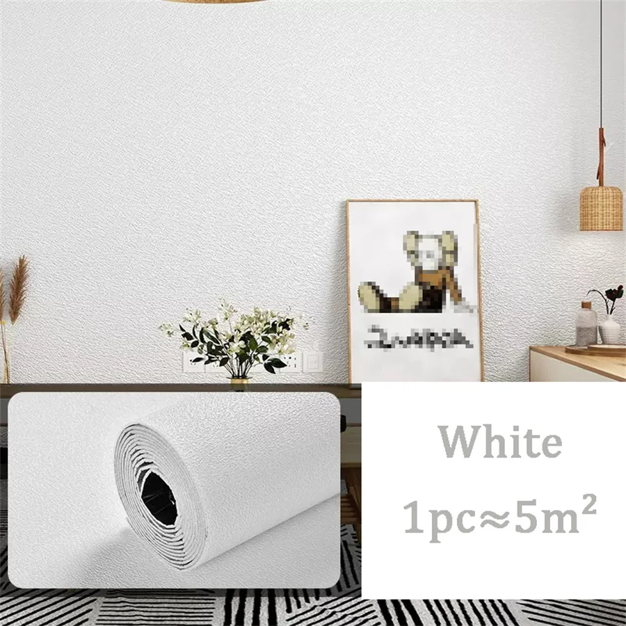 10m 3D Dikker zelfklevend behang linnen vlakte Diatomeeën Modder muurstickers kleur decor renovatie anti-collision Home Decor
