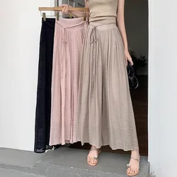 Women's Y2K Clothes Puffy Pants Dress Vintage High Waist Big Size Baggy Wide Leg Casual Pants Hundred Summer Korean Style 2023