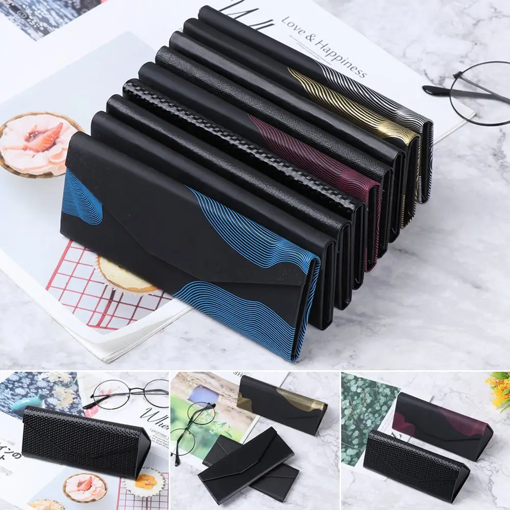 Hot Sunglasses Box Folding Waterproof Strong Magnet Eyewear Case Portable Black Business Glasses Box Eyeglasses Protective