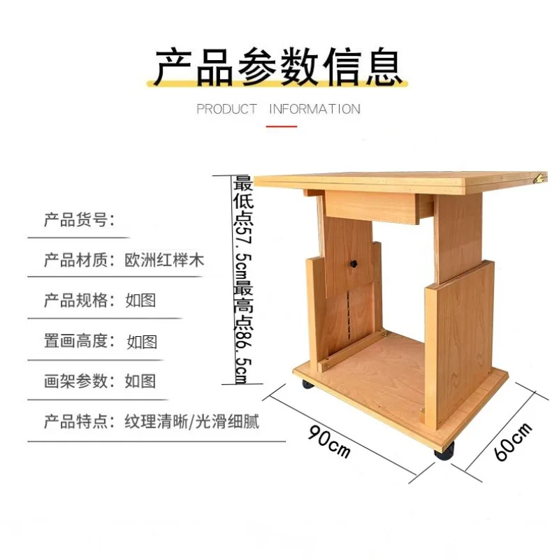 Wooden lifting still life table Photography table Folding sketch plaster still life