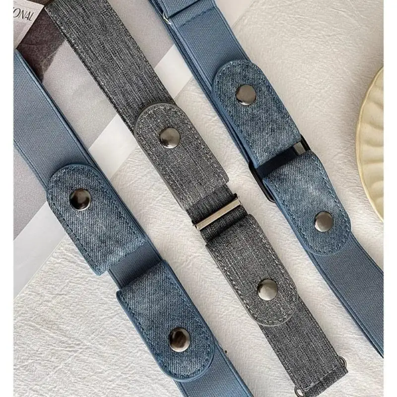 NewFashion Easy To Wear Invisible Belt Stretch Elastic Canvas Elastic Waist Band Adjustable Buckle-Free Belts Fashion Wear