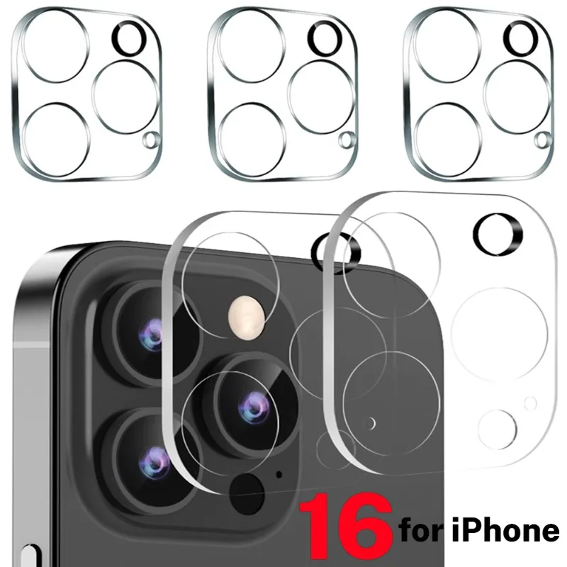 

4/1PCS Camera Len Tempered Glass Films for Apple iPhone 16 15 14 13 Pro Max 16Plus Phone Back Lens Screen Protectors Cover