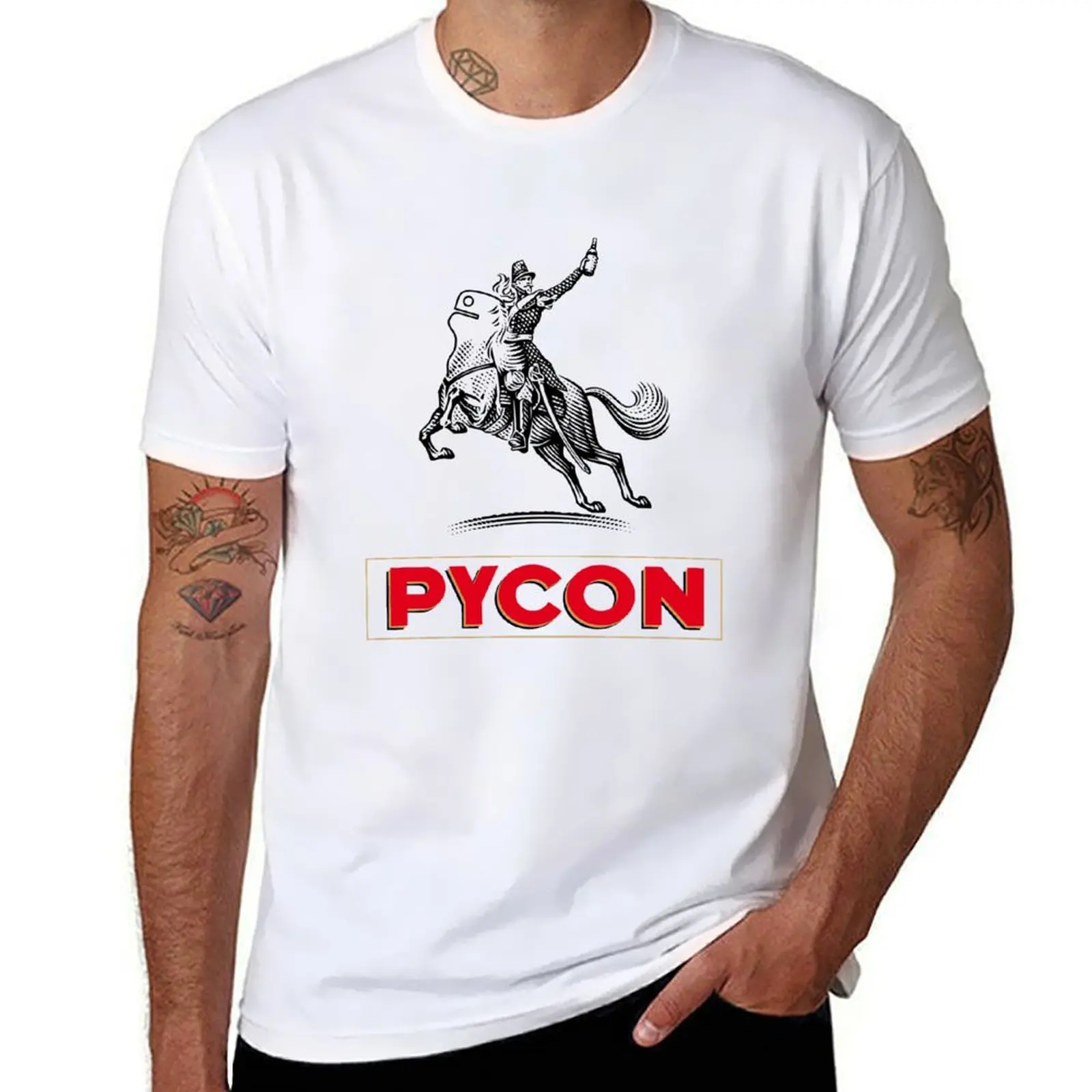 

cotton shirt man graphic t tee shirts PyCon man T-Shirt t
