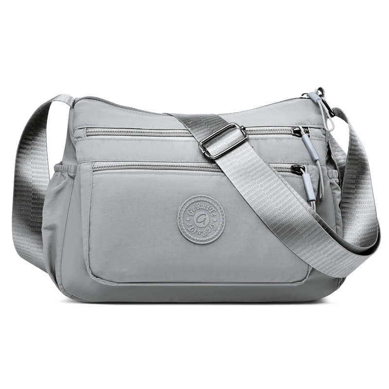 Nylon Fabric Shoulder Bag Solid Color Large Capacity Daily Commuting Crossbody Bag Fashionable Casual Handbag