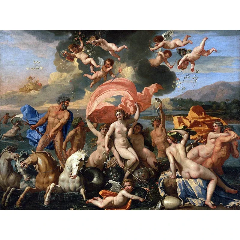 Jupiter Chariot Between Justice And Piety The Birth Of Venus Greek Mythology Canvas Wall Art By Ho Me Lili For Home Decor