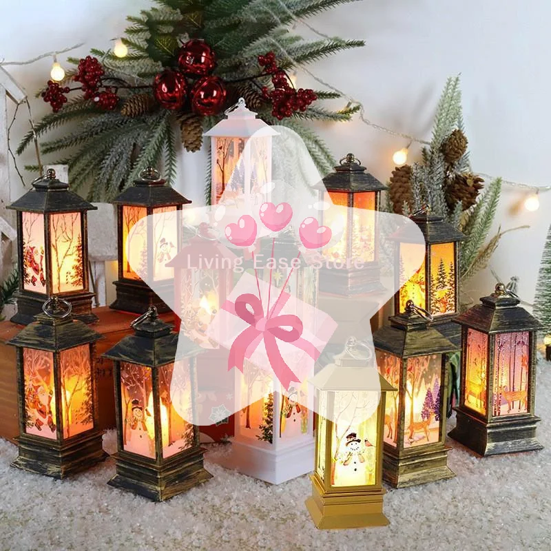 Christmas Decorations Small Lanterns Candle Lamps Electronic Snowman Night Lights Christmas Gifts Desktop Ornaments