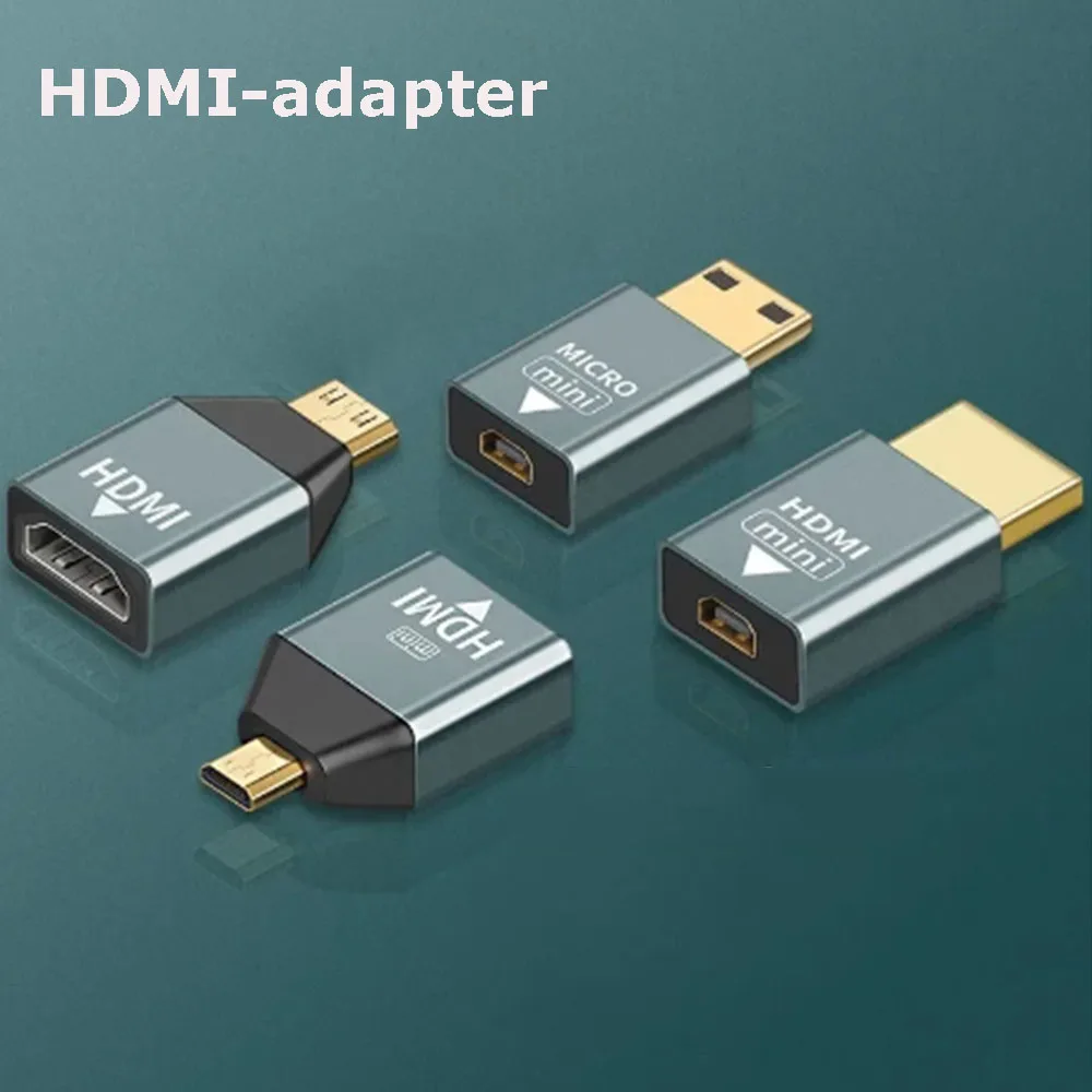 HDMI-Compatible to adapter converter 4K 60HZ Mini Micro For Laptop Graphics Card Camera TV Monitor HD Adapter Audio Video