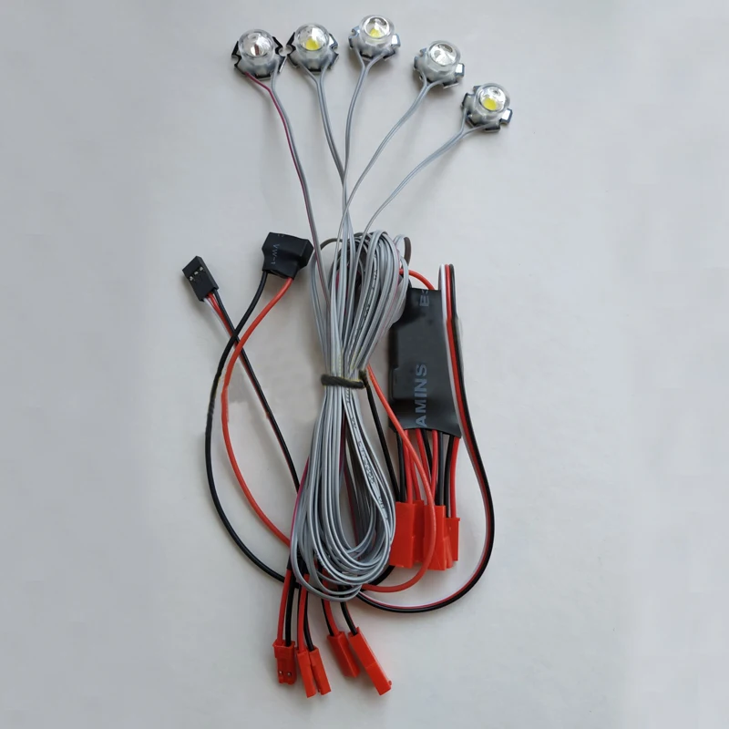 1PCS 5W Lamp Beads LED Strobe Flashing Light with Controller Module 2S/3S/4S/5S Battery Plug/JST Connector for RC Model Airplane