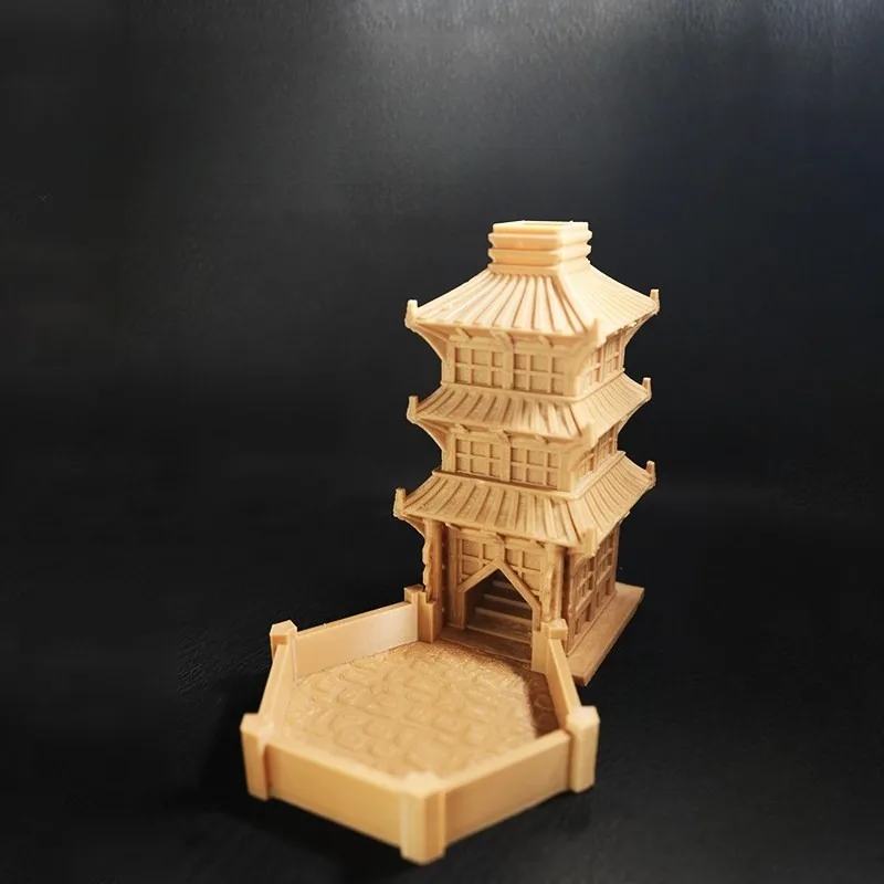 Suitable for Dice Tower Dice Plate Baffle, Ancient Chinese Architecture