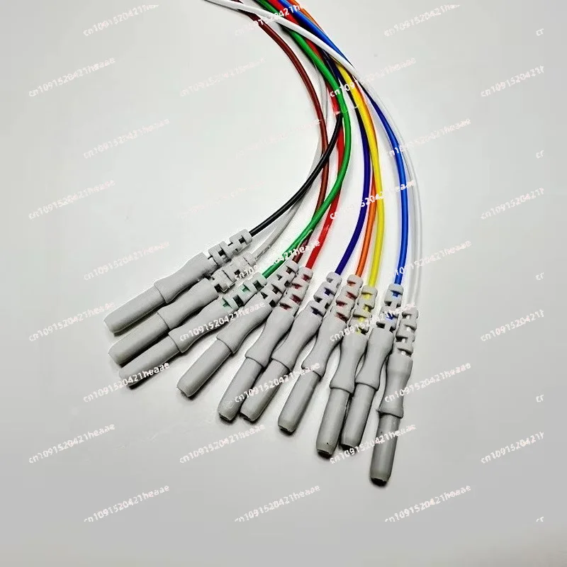 Suitable for Universal Brain Electrode Cable 1.5mm  Electrode Lead Wire  Sensor with Gold-Plated Touchproof Connector