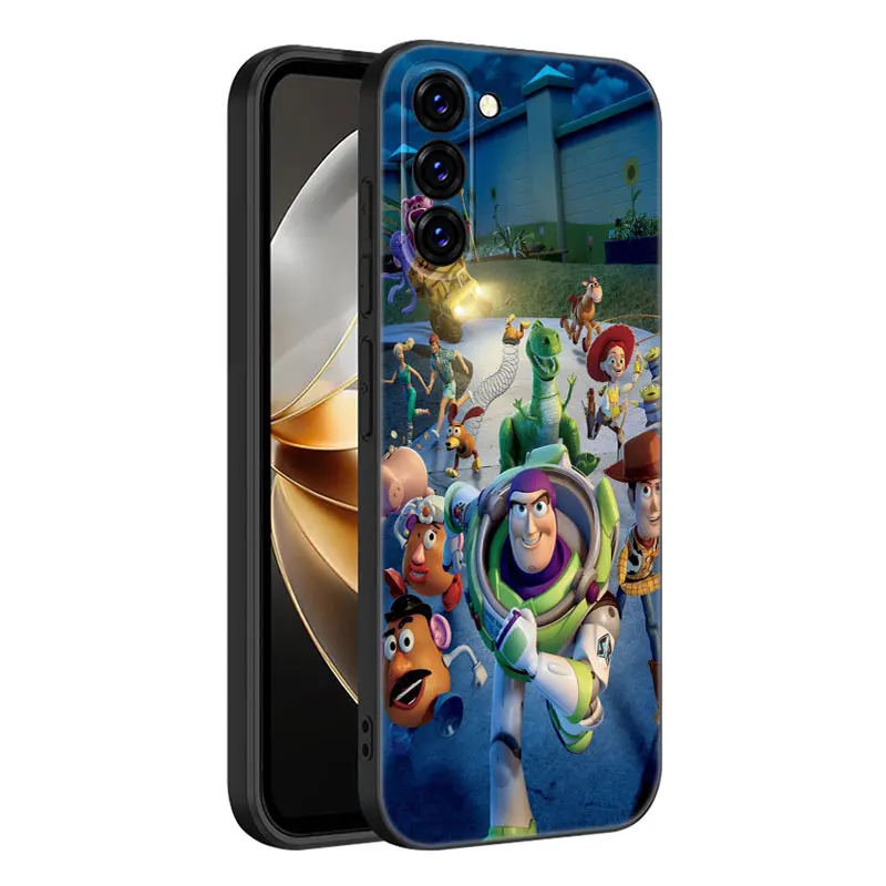 Funny Toy Story Woody Buzz Black Silicone Phone Case For Samsung Galaxy S23 S21 S20 FE S24 S22 Ultra S10E S10 S9 S8 Plus