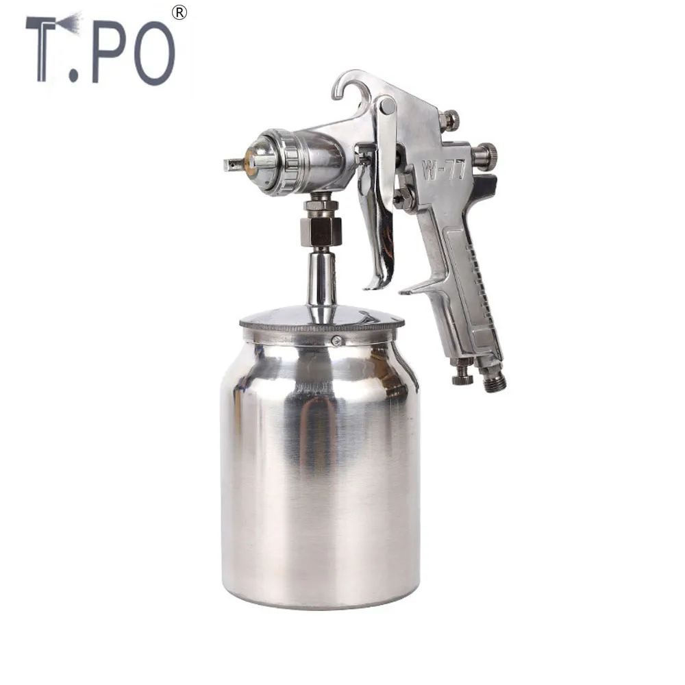 High quality Spray Gun W-77 Professional Pneumatic Airbrush Sprayer Alloy Painting Atomizer Tool With Hopper For Painting Cars