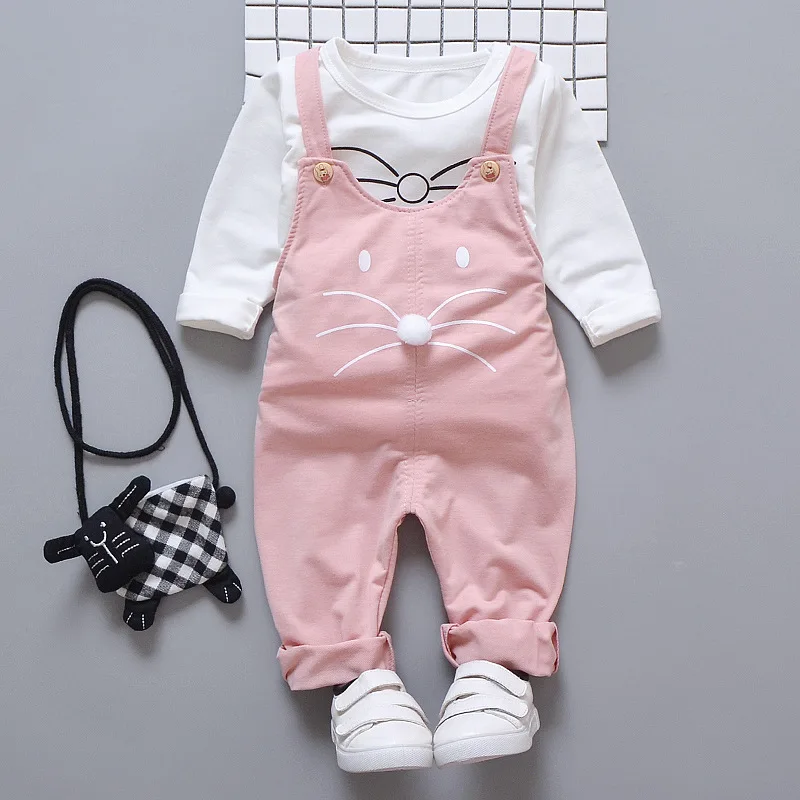 Autumn Newborn Baby Girls Clothes Sets Fashion Suit T-shirt + Pants Suit Baby Girls Outside Wear Sport Suit Spring Clothing Sets