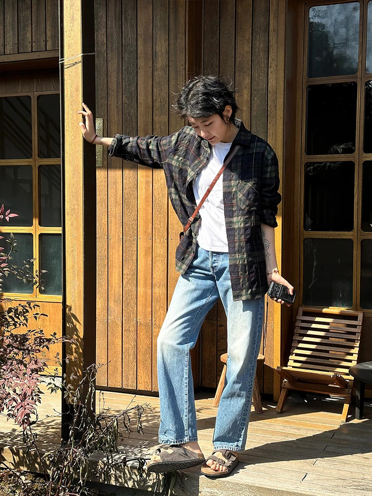 

Джинсы Waed: свободные прямые брюки для женщин, повседневные, весна 2026, новинка, американский стиль, хлопок, стрейч-деним