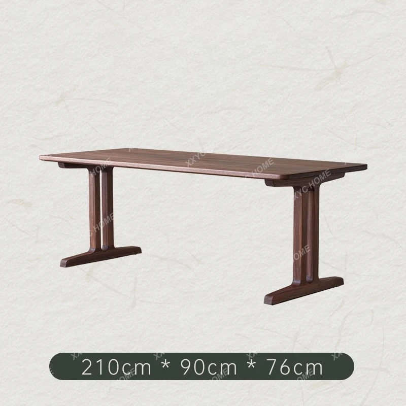 

Living room long desk workbench solid wood large board table cherry wood dining table study desk