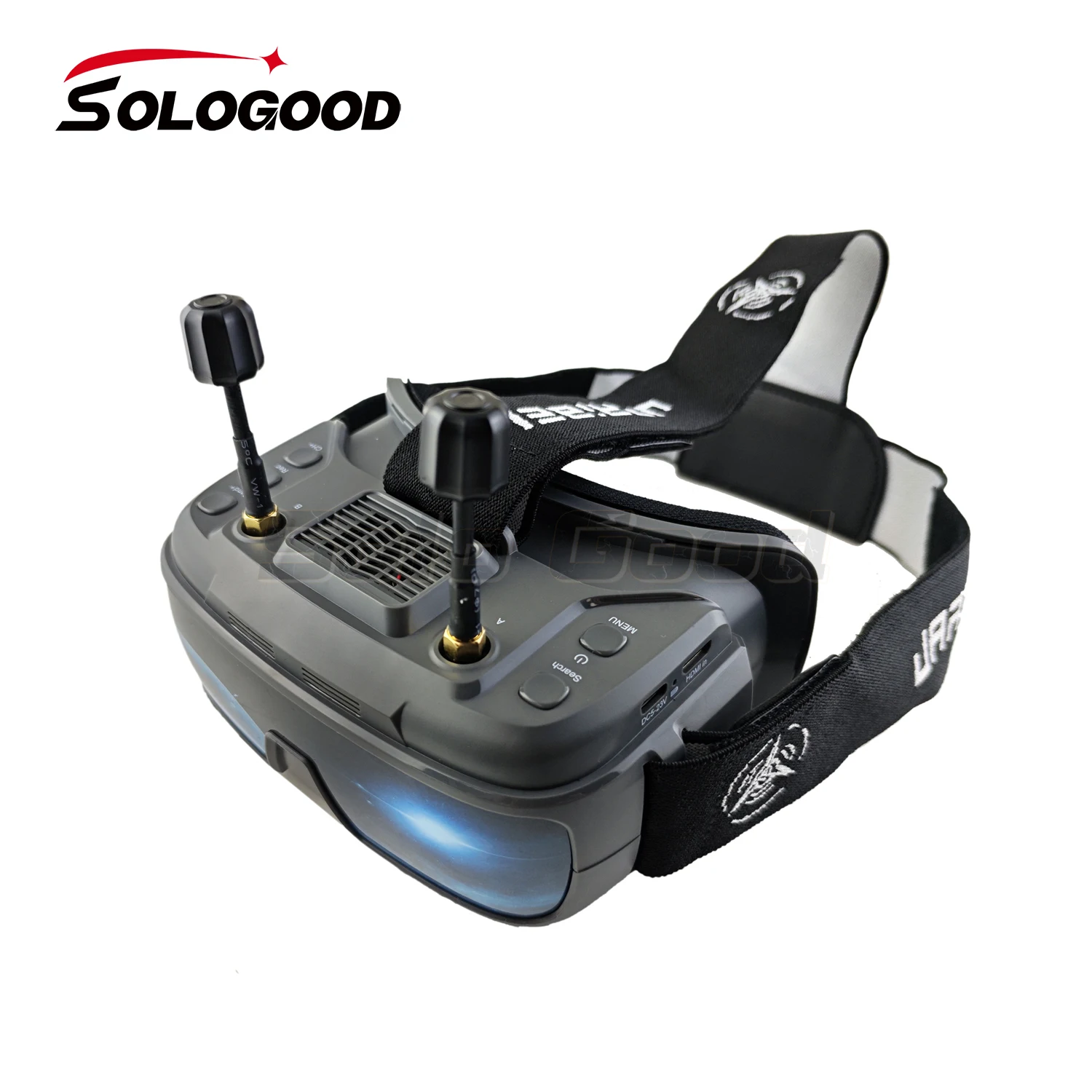 SoloGood VR200 3.5 inch FPV Goggles 5.8G Analog with DVR 40CH 1024 * 600px IPS Screen Support for Analog FPV Racing Drone RC Car