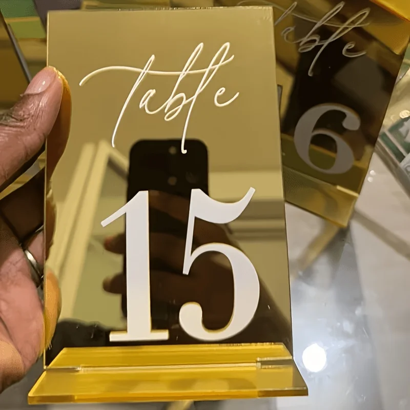 Números de Mesa em Acrílico Do - Table Number Gold avaliação e preço