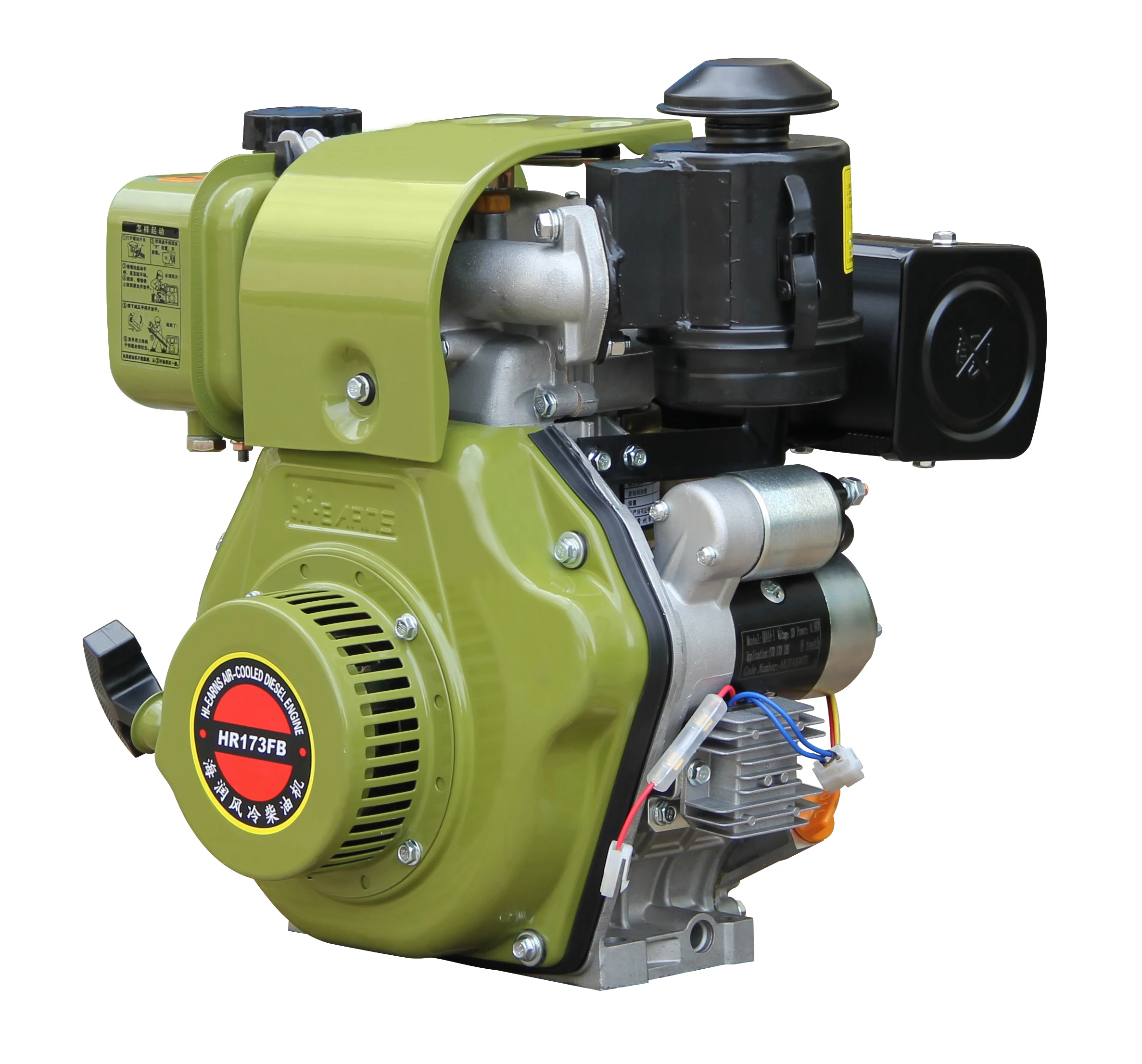 

3.6kW HR173FB Single Cylinder Italian Electric Start Spline Shaft Air-Cooled Easy Operate Euro 5 Includes Motor Engine